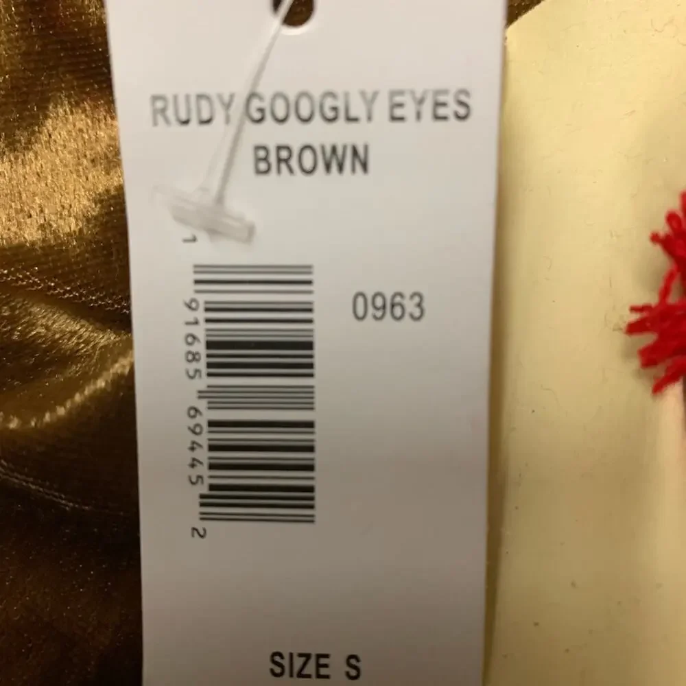 Santa's Holiday Shop Googly Eye Reindeer Men's Boxers Size S NWT‎